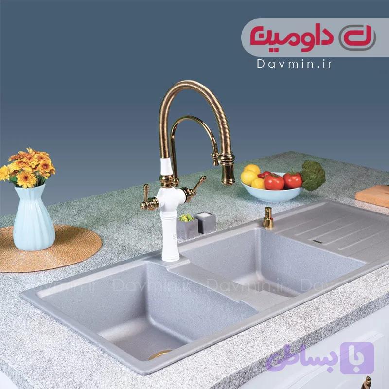 سینک گرانیتی دو لگن کد D303 — تصویر 1