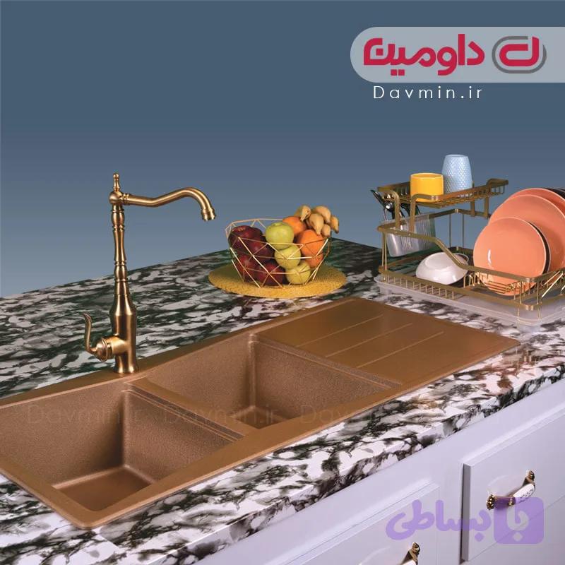 سینک گرانیتی دو لگن کد D306 — تصویر 1