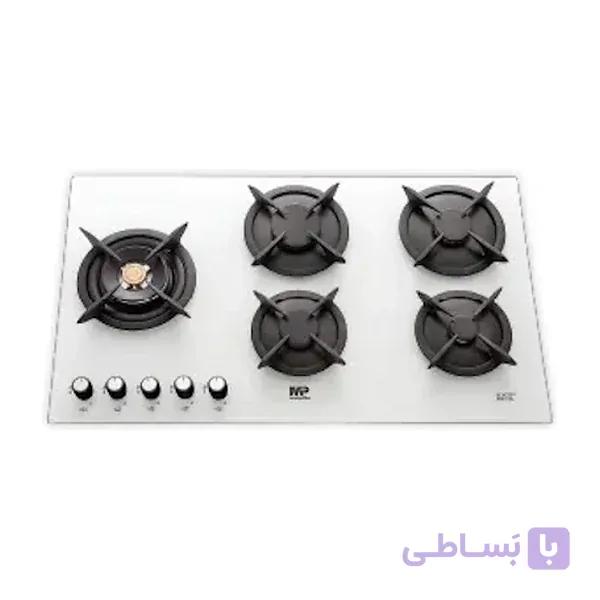 مستر پلاس گاز پنج شعله شیشه ای G242W