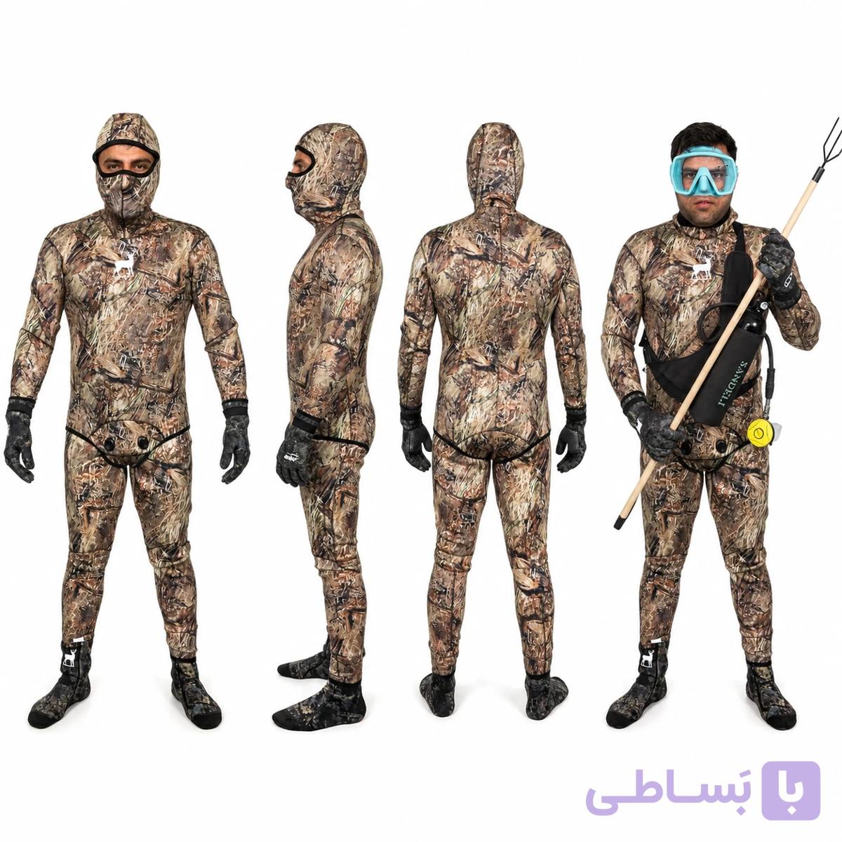 وت سوت لباس غواصی MOOSE طرح استتار — تصویر 1