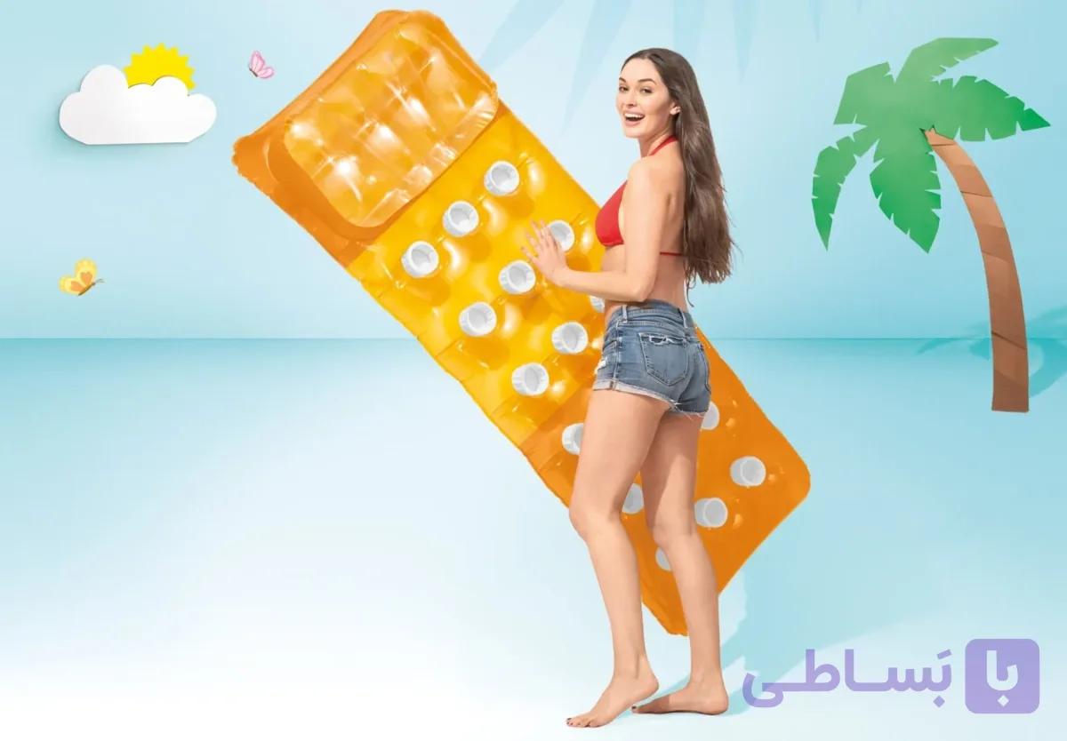 تشک بادی روی آب جالیوانی دار اینتکس مدل 58890 — تصویر 1