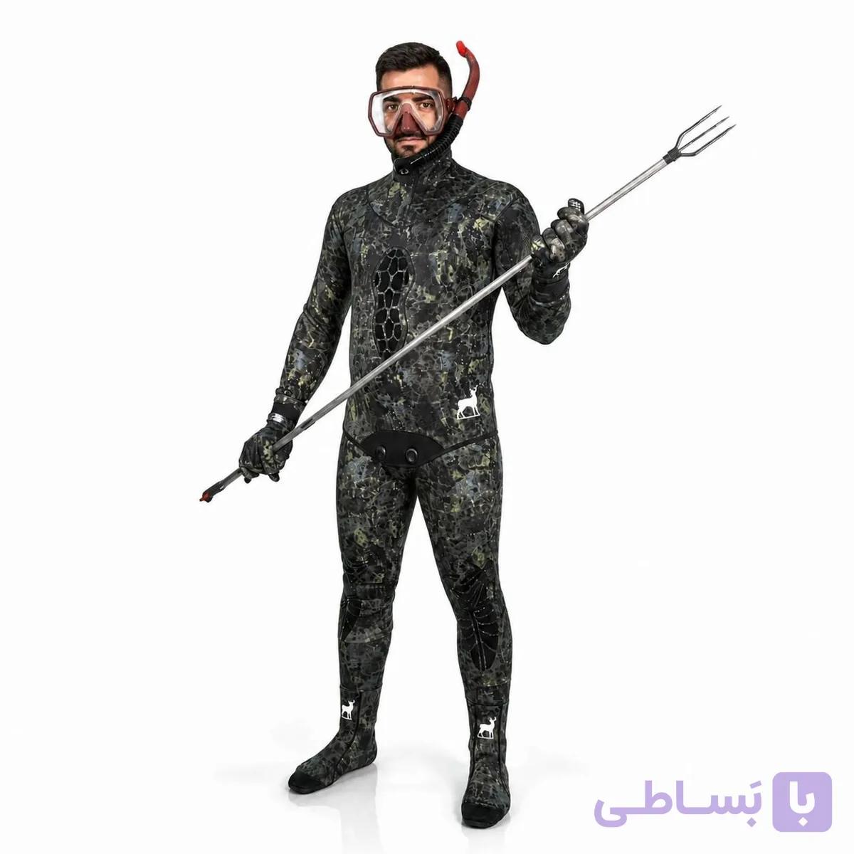 لباس وت سوت غواصی برند MOOSE مدل دو تیکه طرح جنگلی — تصویر 1