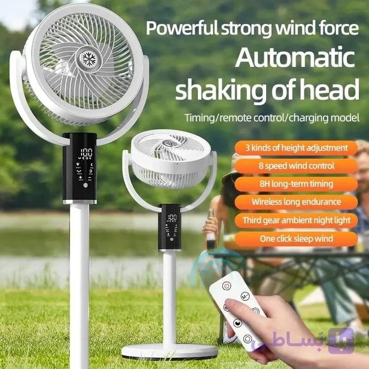 پنکه شارژی F5 هشت سرعته دارای کنترل wireless portable circulation fan — تصویر 1