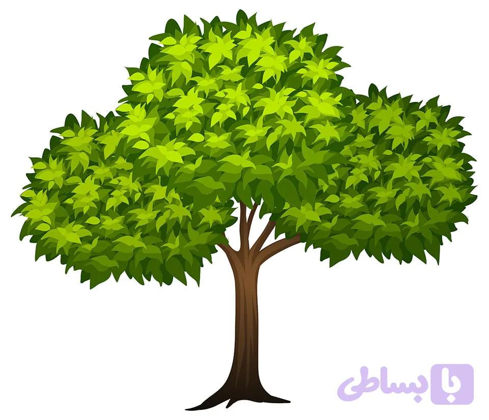 طرح وکتور درخت سبز
