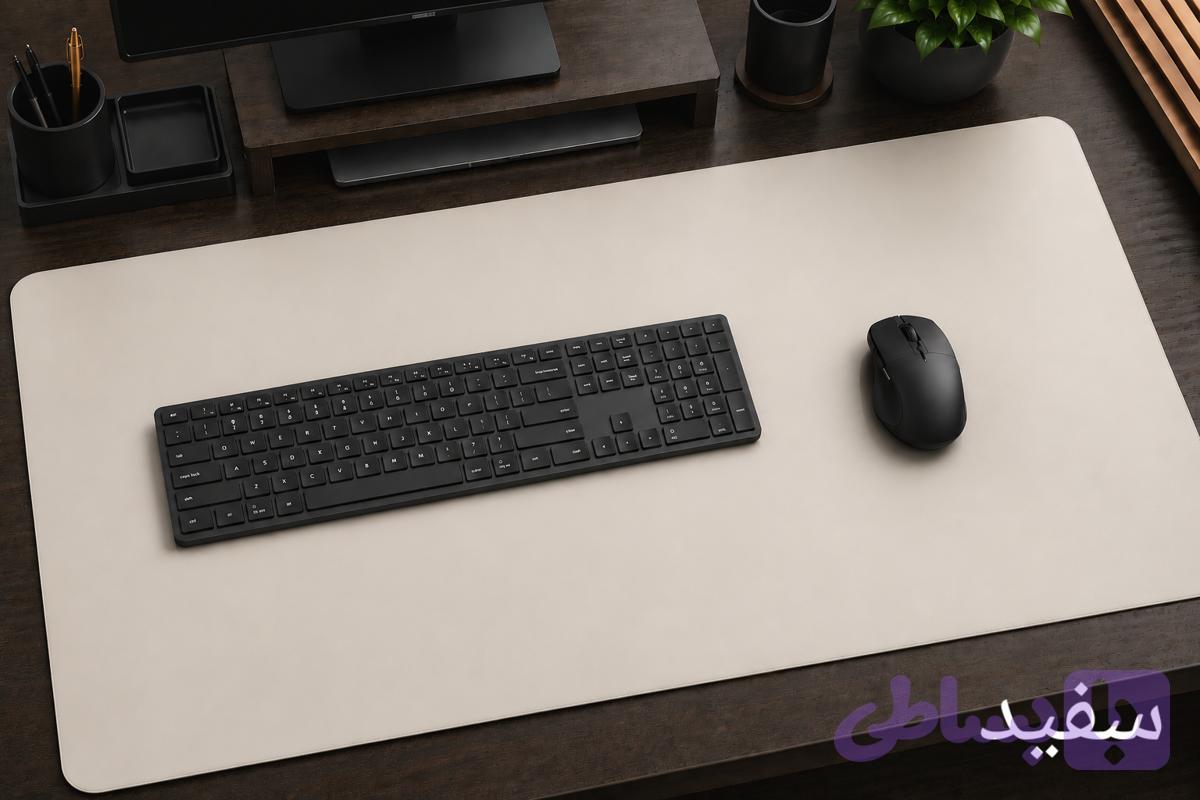 دسک مت چرم سفید (Desk Mat)