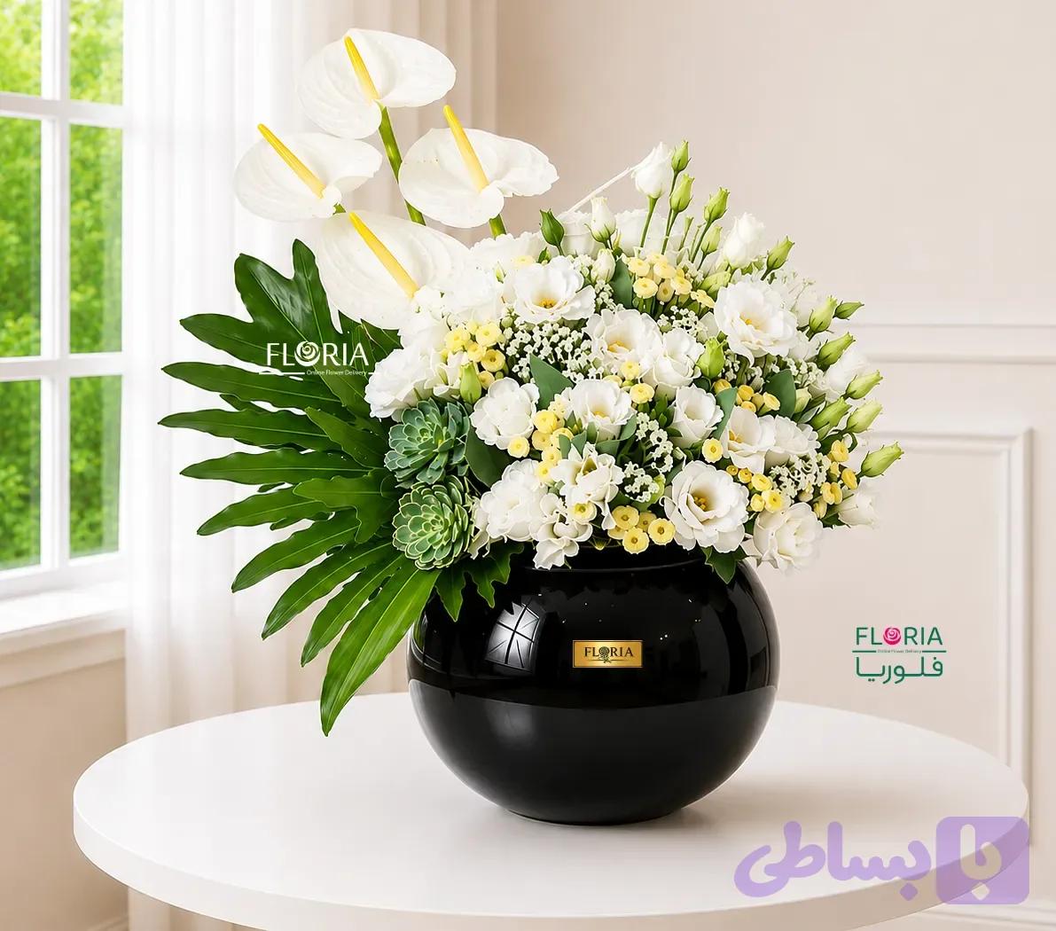 جام گل تسلیت سوگ