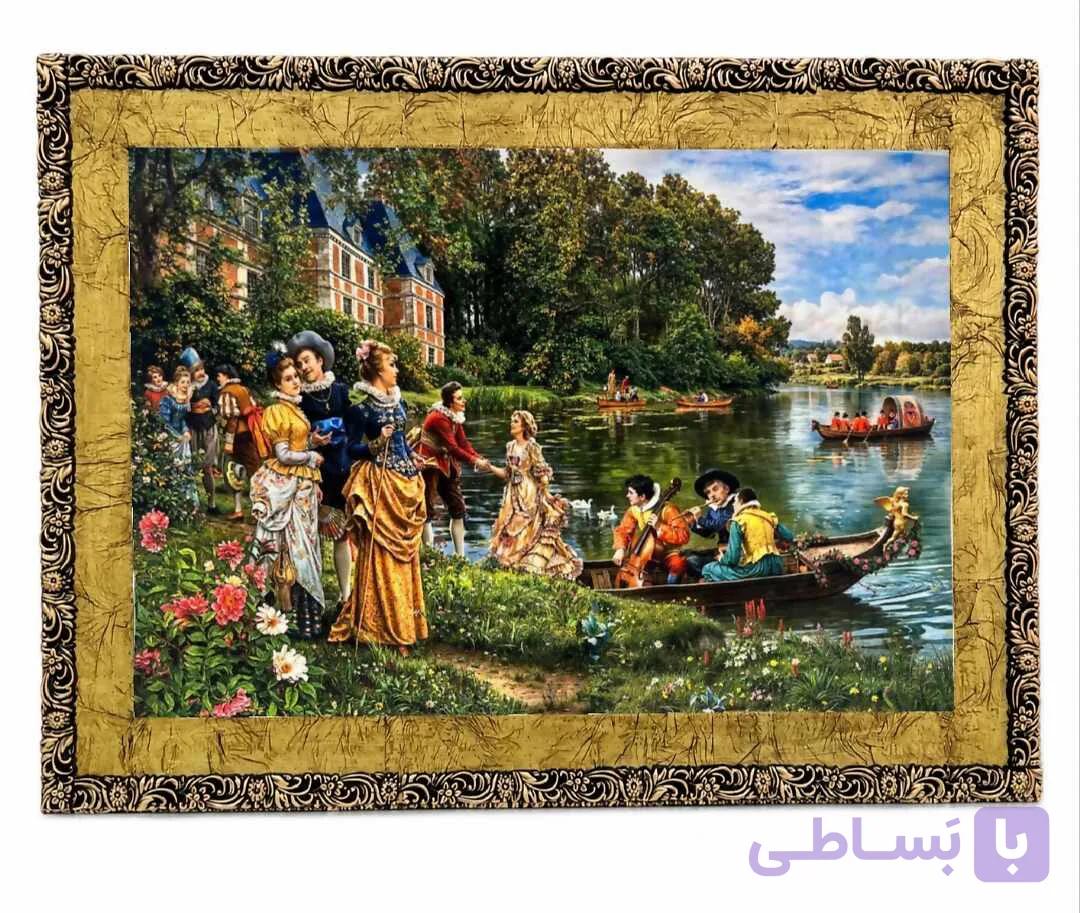 تابلو فرش ماشینی طرح برکه