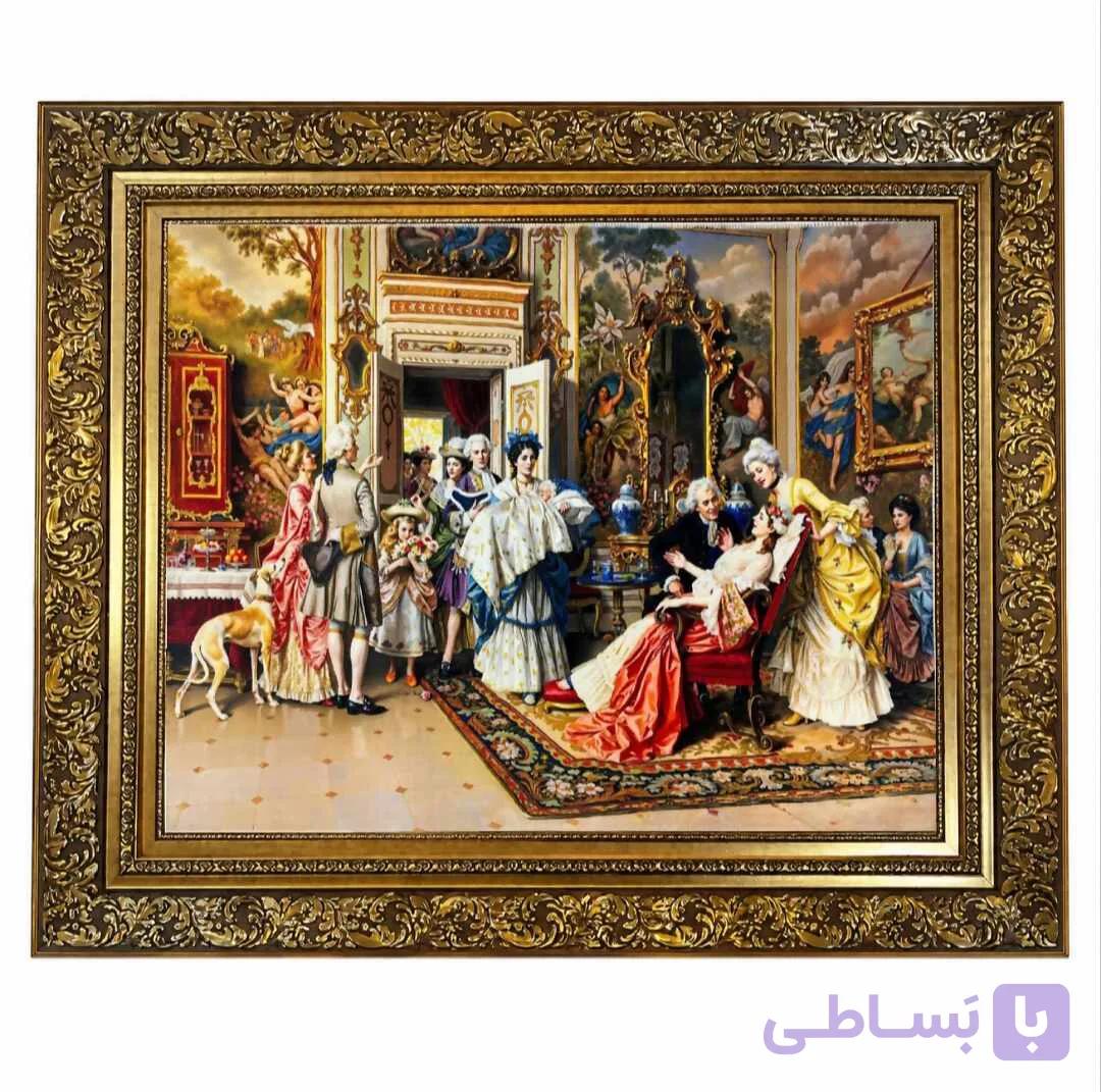 تابلو فرش ماشینی طرح تولد نوزاد