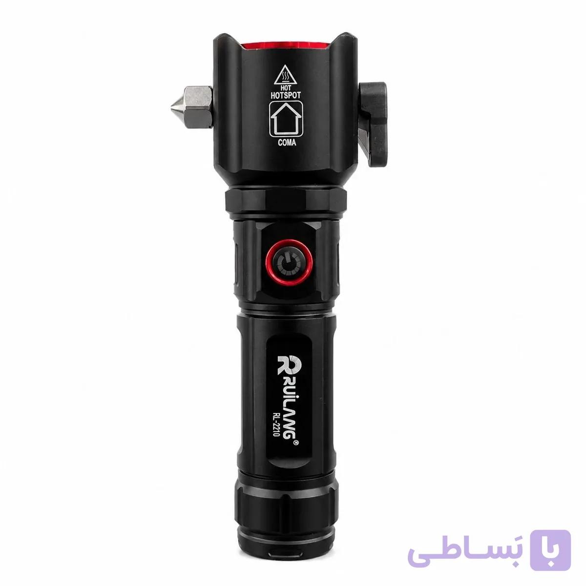 چراغ قوه شارژی Ruilang مدل RL-2210 | زوم‌دار، پاوربانک و چندکار — تصویر 1