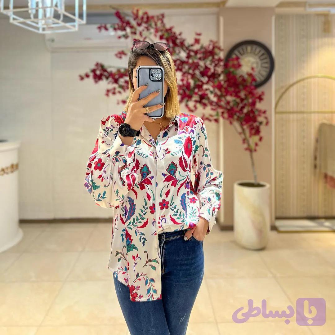 شومیز ساتن (کد 2L3DH) — تصویر 1