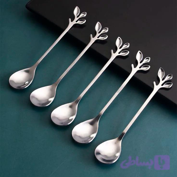 قاشق برگی نقره ای