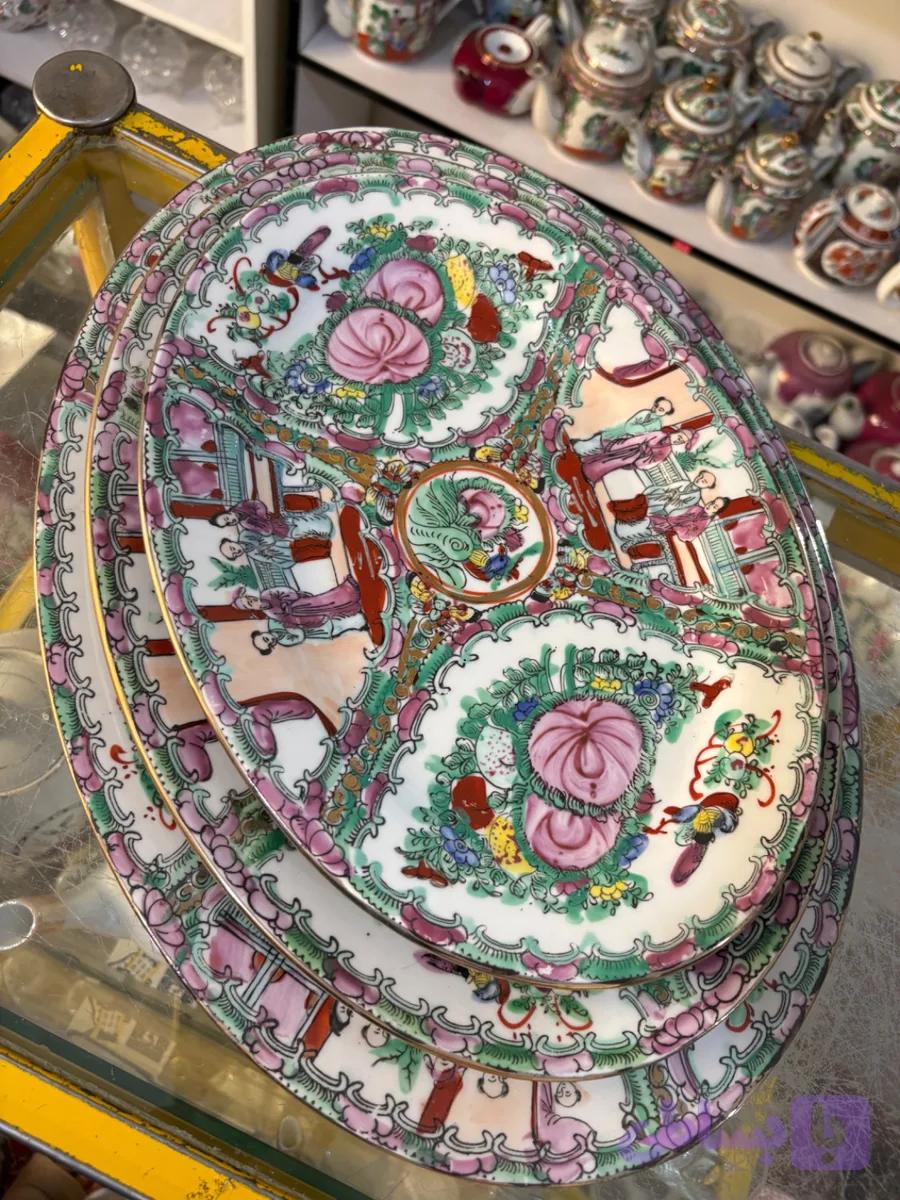 دیس چینی گل مرغی قدیمی — تصویر 1