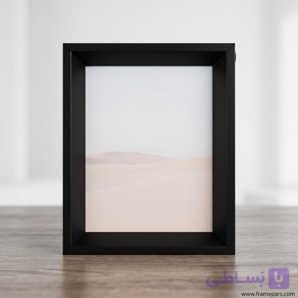 قاب عکس 2سانتی شیبدار کد228(رنگ مشکی) — تصویر 1
