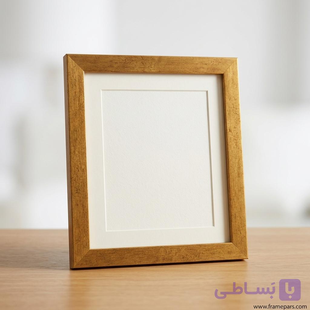 قاب عکس 3سانتی کد313(رنگ طلایی خشدار) — تصویر 1