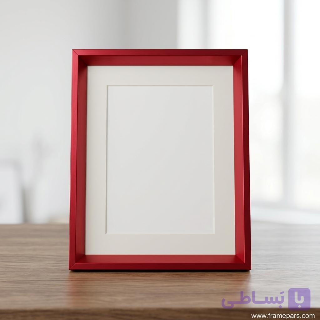 قاب عکس ۲ سانتی شیبدار کد 228 رنگ بژ خشدار — تصویر 1