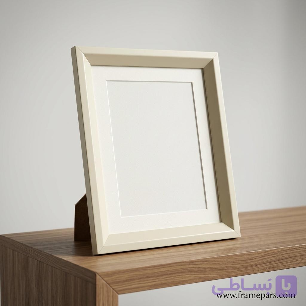 قاب عکس 3سانتی شیبدار کد208(رنگ سفید) — تصویر 1