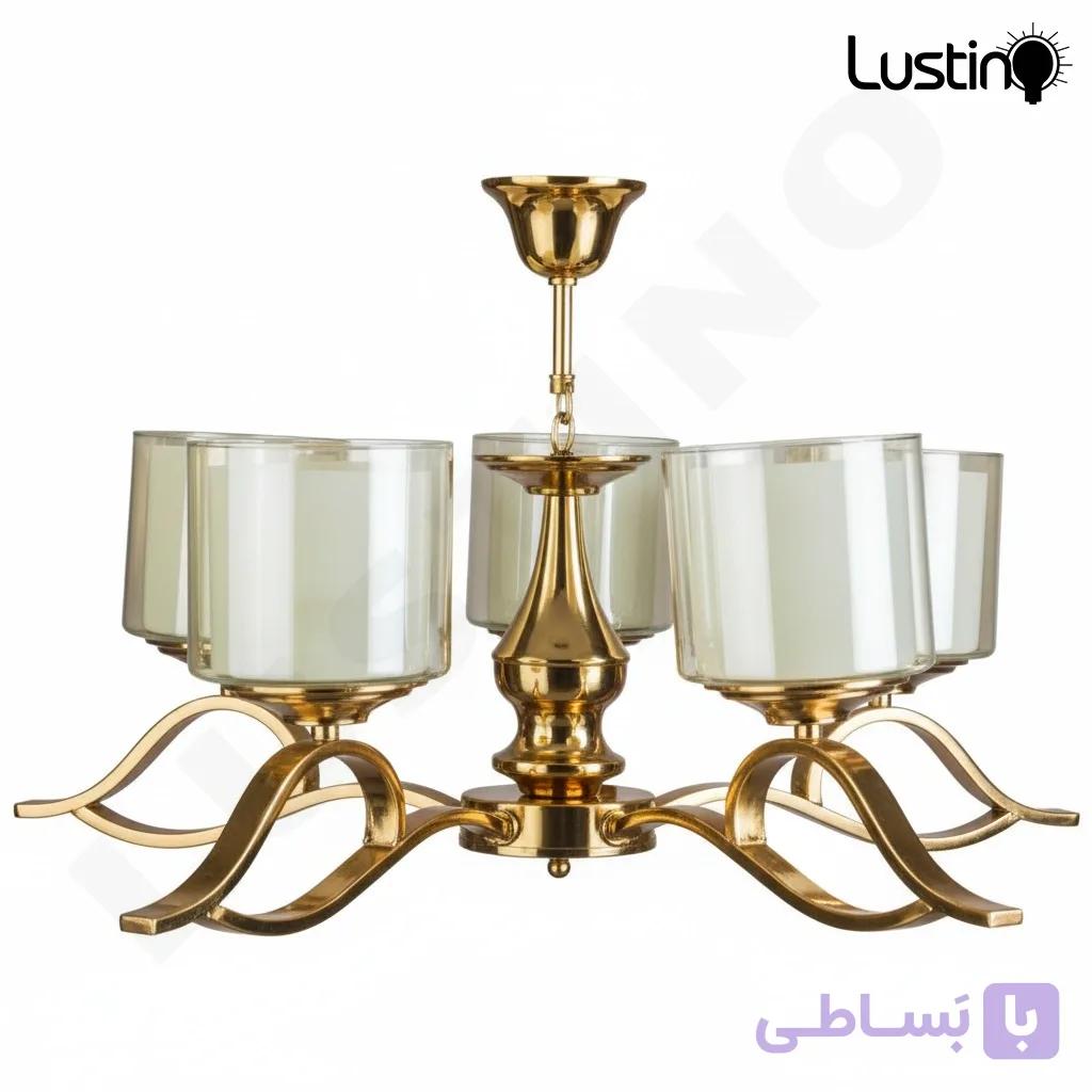 لوستر لهستانی مدل تابان – قابل انتخاب از 3 تا 8 شاخه — تصویر 1
