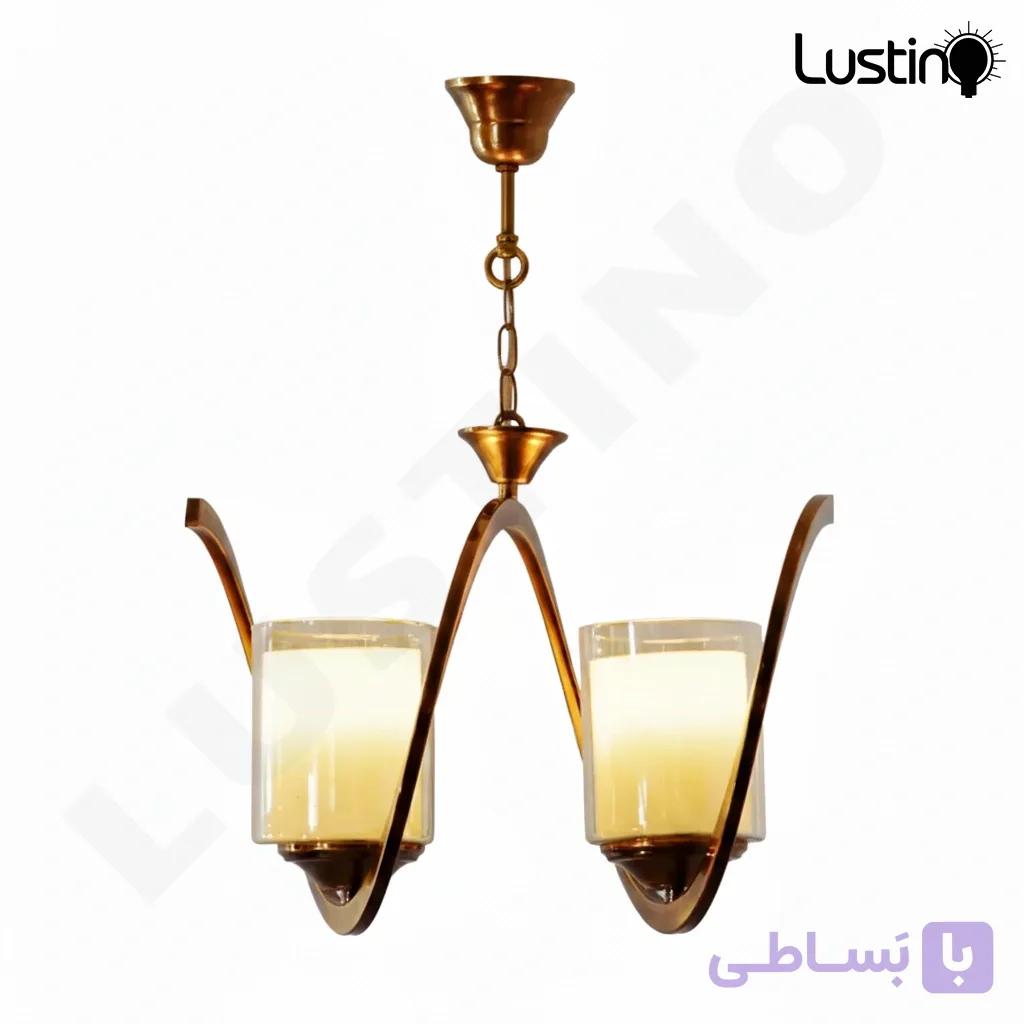لوستر لهستانی مدل فنری رو به پایین – قابل انتخاب از 1 تا 6 شاخه — تصویر 1