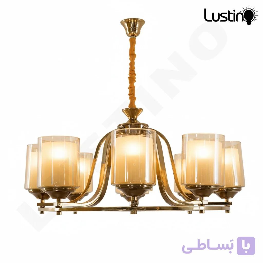 لوستر لهستانی مدل ماهان – قابل انتخاب از 4 تا 9 شعله — تصویر 1