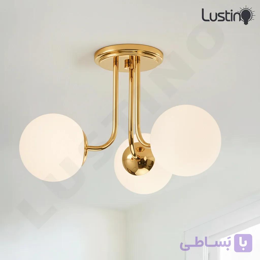 لوستر حبابی 3 شعله مدل مانی — تصویر 1