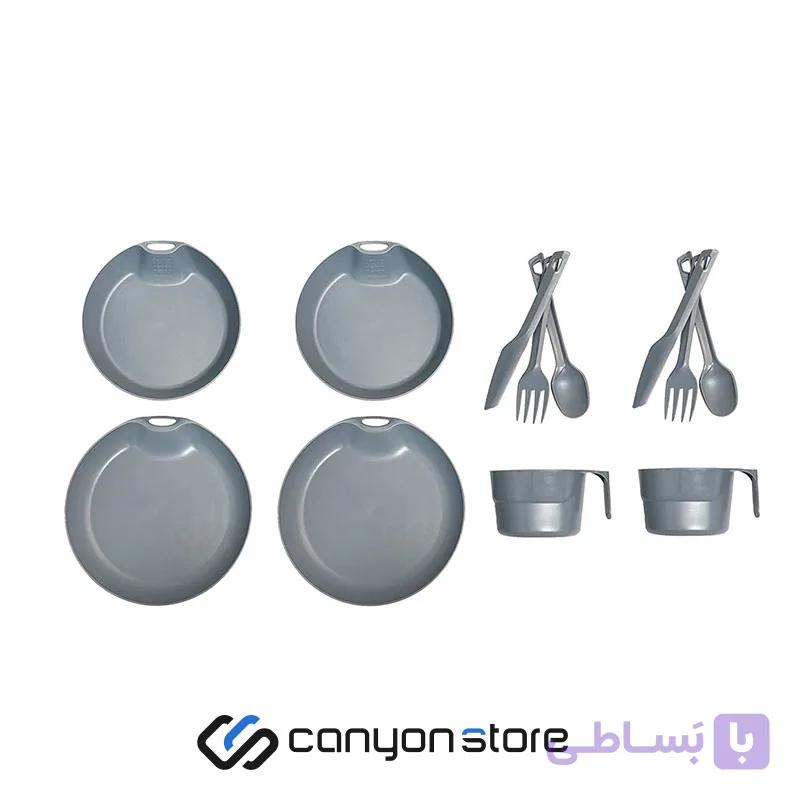 ست ظروف دونفره 12 تکه با کاپ لایف کمپ کد 45813 — تصویر 1