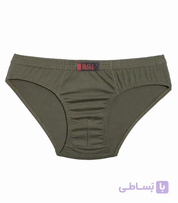 شورت مردانه اسلیپ نخی B.G.I طرح ساده کد M-1003 سبز — تصویر 1