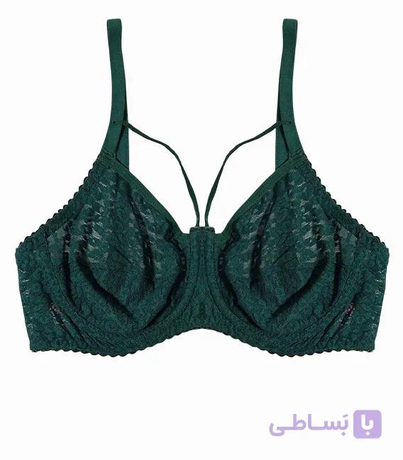 سوتین توری فنردار هارنس دار ژوبین joubin کد 205 طرح گل — تصویر 1