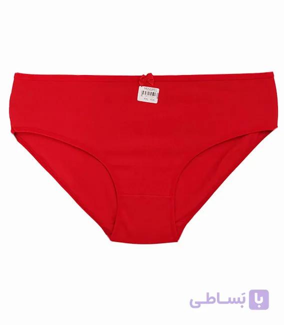 شورت زنانه اسلیپ نخی میسپل ساده قرمز کد ۴۳۶ — تصویر 1