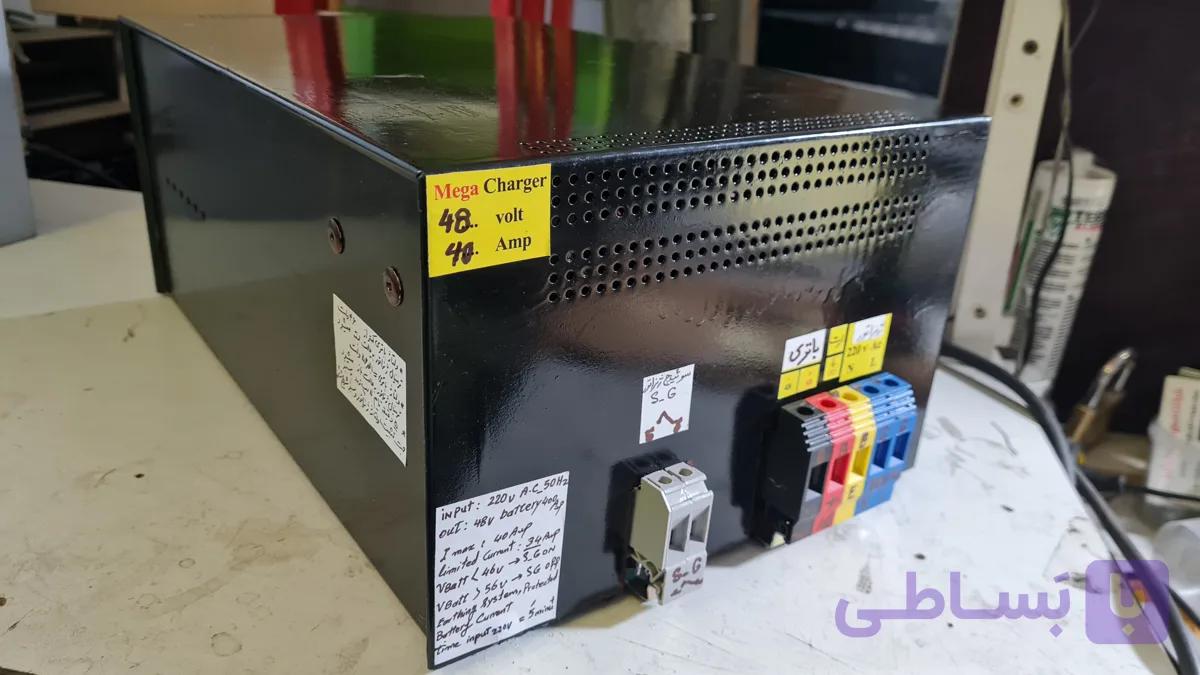 شارژر باتری ۴۸ ولت دارای مدارفرمان روشن و خاموش ژنراتور