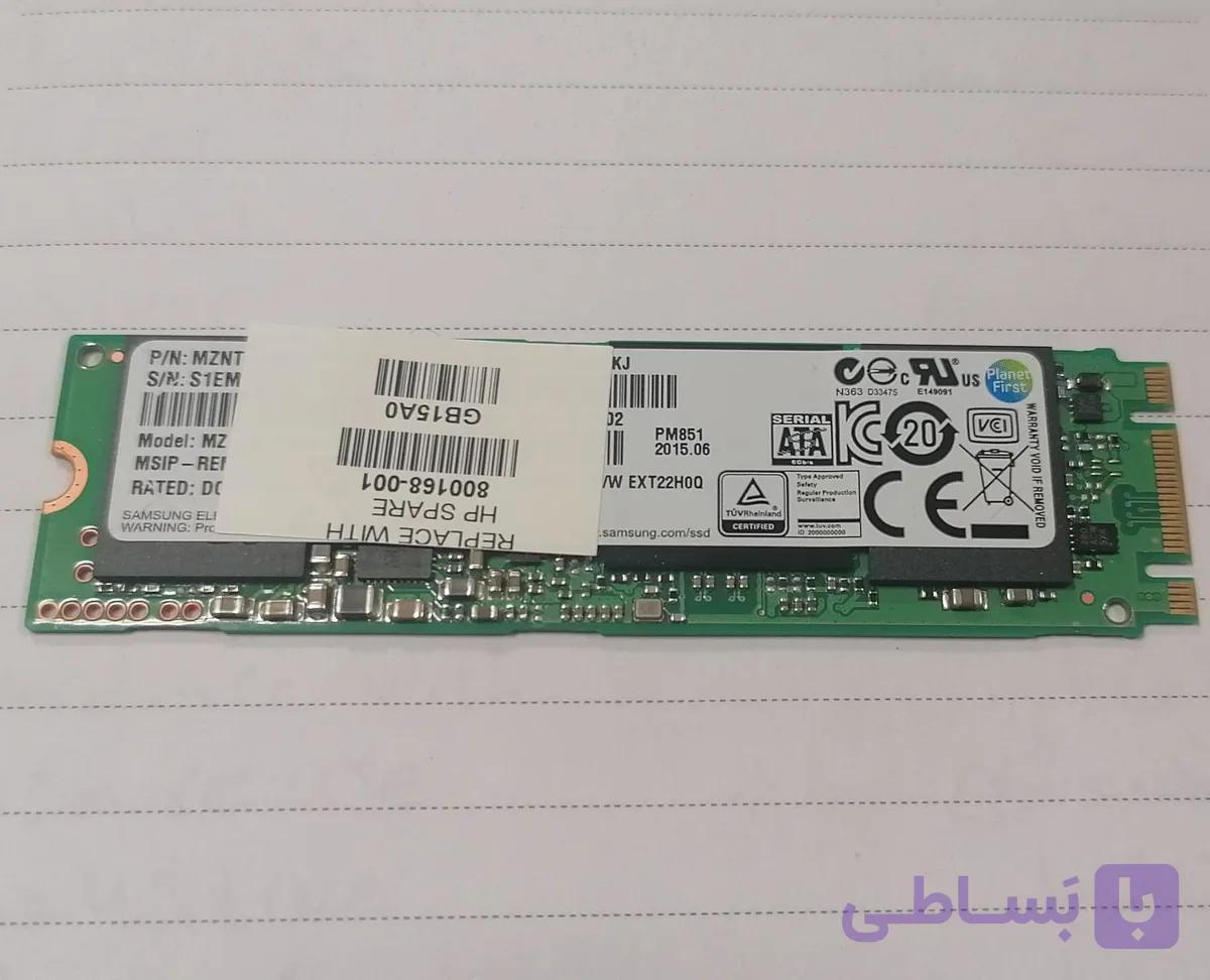 هارد ssd hp M.2 2280 samsung 256GB دو شیار — تصویر 1