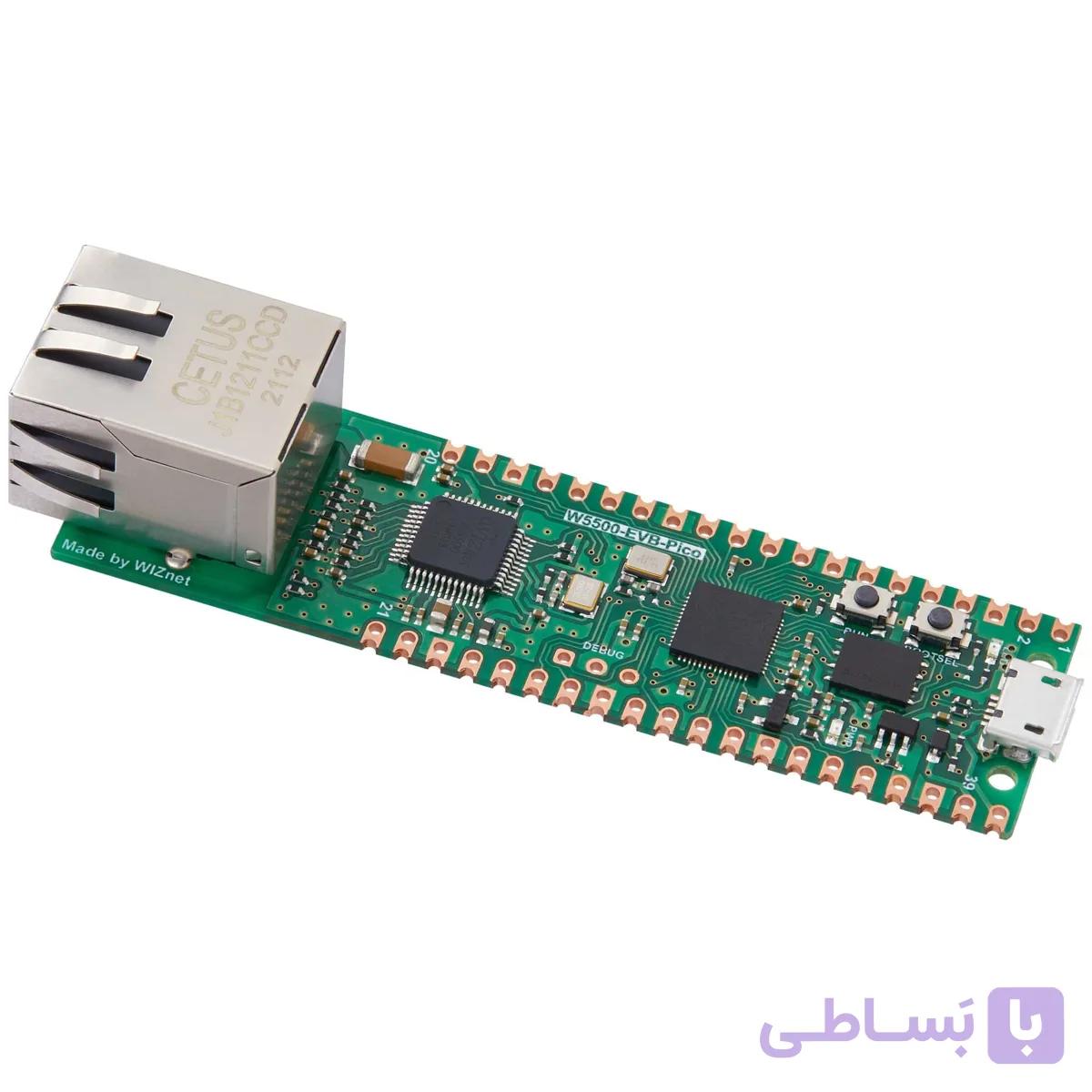 برد رزبری پای پیکو RP2040 دارای پورت شبکه W5500 — تصویر 1