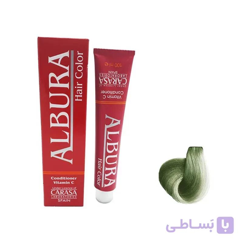 واریاسیون مو آلبورا شماره E17 حجم 15 میلی لیتر رنگ سبز