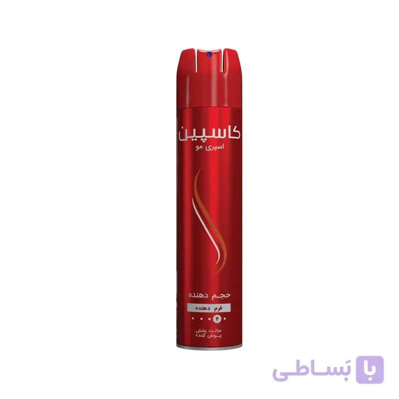 اسپری حالت دهنده مو کاسپین قرمز مدل volume حجم 250 میلی لیتر
