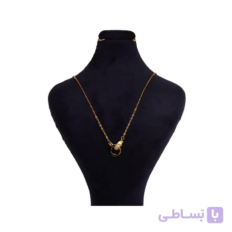 گردنبند دو حلقه نگین دار کد 360