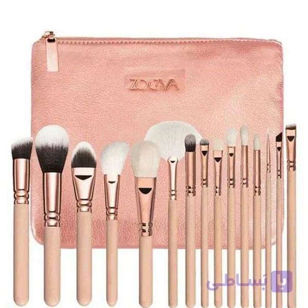 ست براش کیفی ۱۵ تیکه قرمز برند زووا (Zoeva 15 Pcs Complete Brush Set)