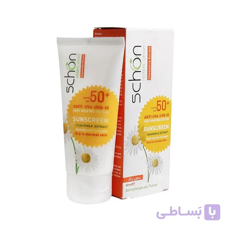 کرم ضد آفتاب SPF50 مناسب پوست های نرمال تا خشک مای