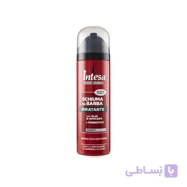 فوم و کف اصلاح اینتسا مدل IDRATANTE حاوی آووکادو حجم 300 میل