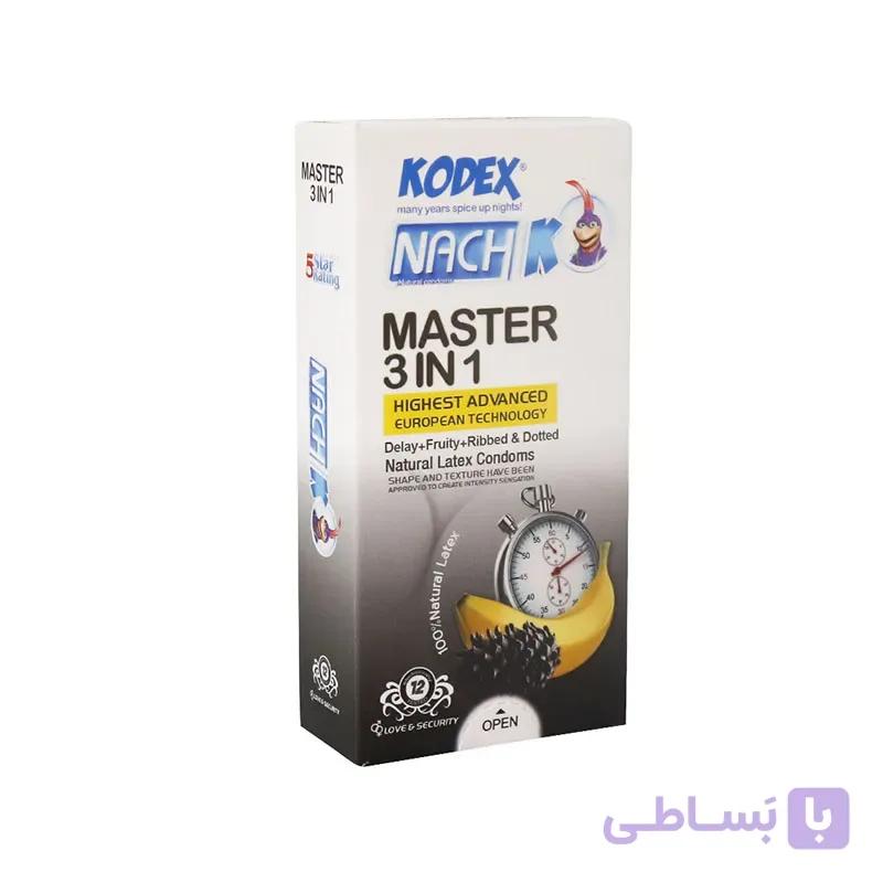 کاندوم خاردار مدل مستر 3 در1 ناچ کدکس بسته 3 عددی