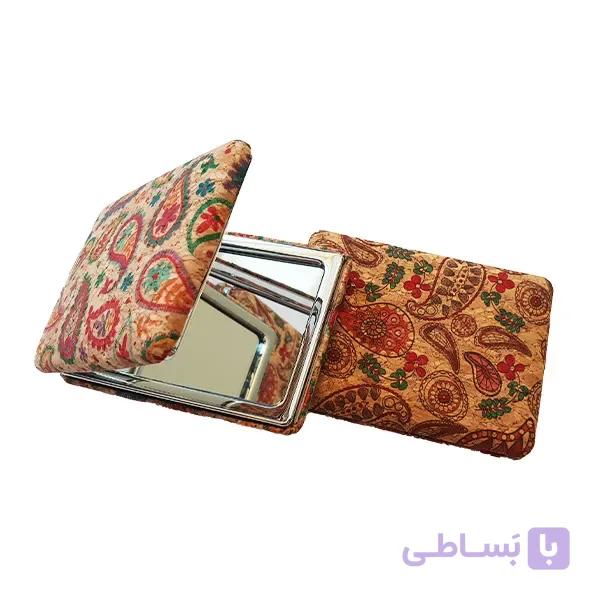 آینه جیبی مربع مخمل