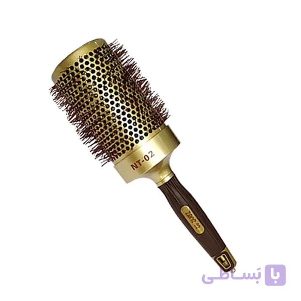 برس مو گرد حرفه ای طلایی سایز 32 نانو تکنولوژی سیم فلزی نسوز مدل Z.ONE