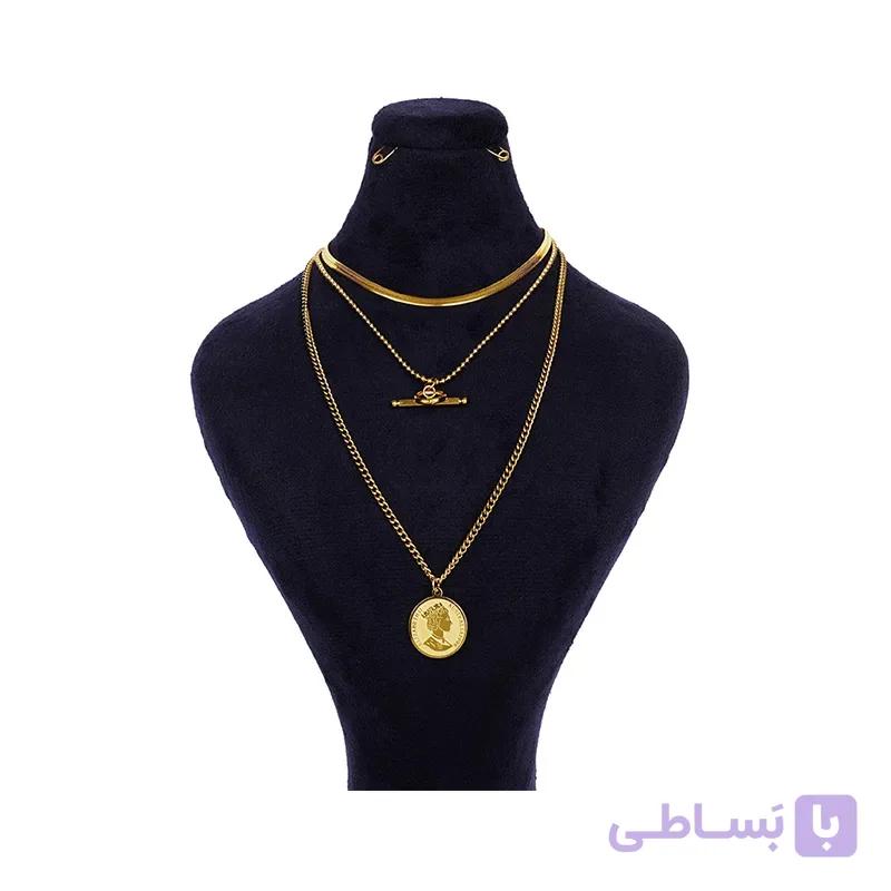 گردنبند 3 زنجیره کارتیریا آویز کد 189