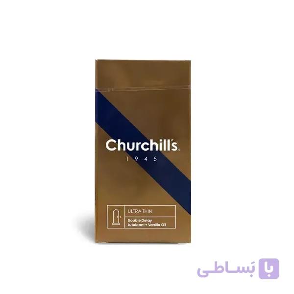 کاندوم فوق العاده نازک چرچیلز حاوی ماده تأخیری و اسانس وانیل 12 عدد