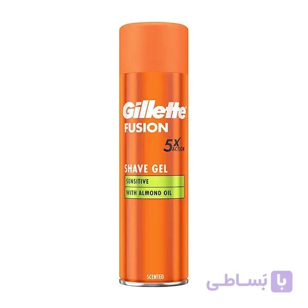 ژل اصلاح فیوژن 5X ژیلت حاوی روغن بادام