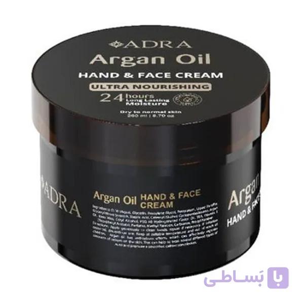 کرم کاسه ای دست و صورت آدرا حاوی روغن آرگان 260 میلی لیتر — تصویر 1