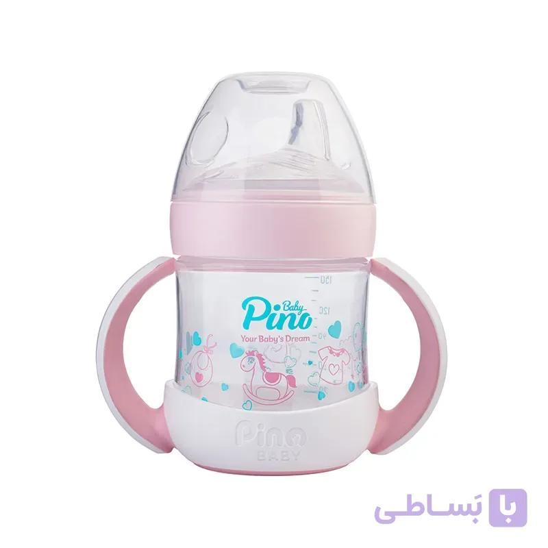 لیوان آموزشی کودک پینو بیبی صورتی مدل Natural sense حجم 150 میلی لیتر