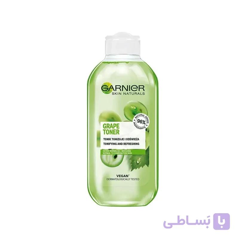تونر گارنیر مناسب پوست چرب و مختلط حاوی عصاره انگور