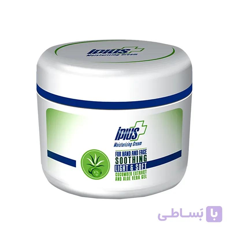 کرم مرطوب کننده دست و صورت حاوی عصاره خیار و ژل آلوئه ورا آی پلاس