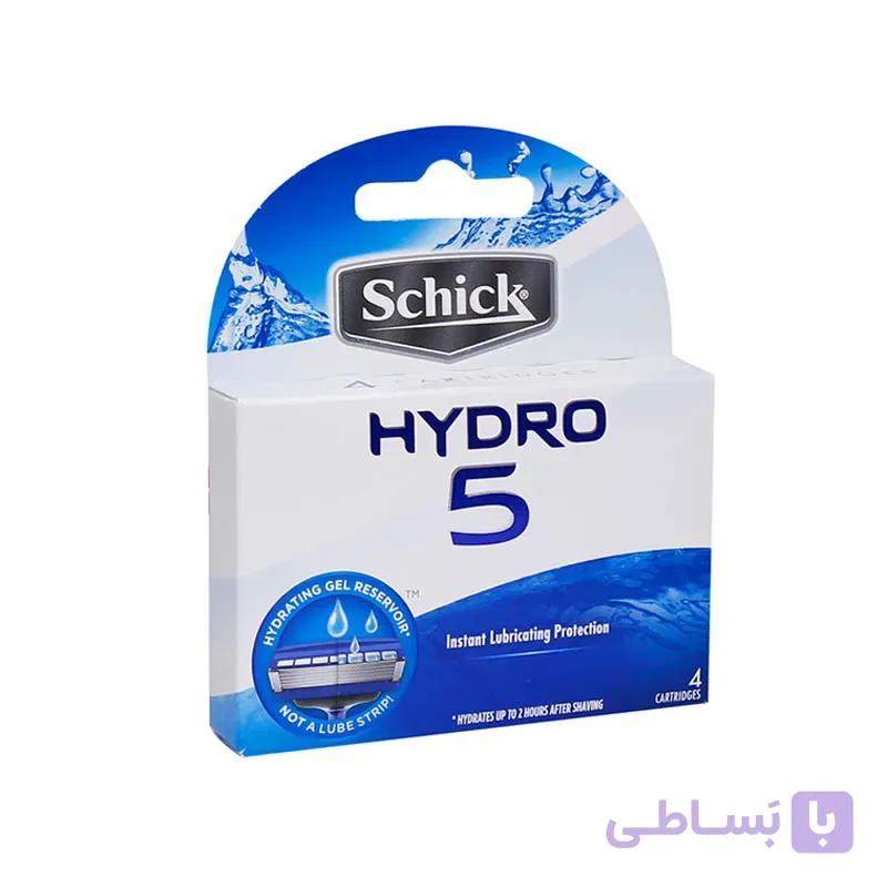 تیغ یدک 3 لبه شیک مدل هایدرو 4 عددی HYDRO Schick