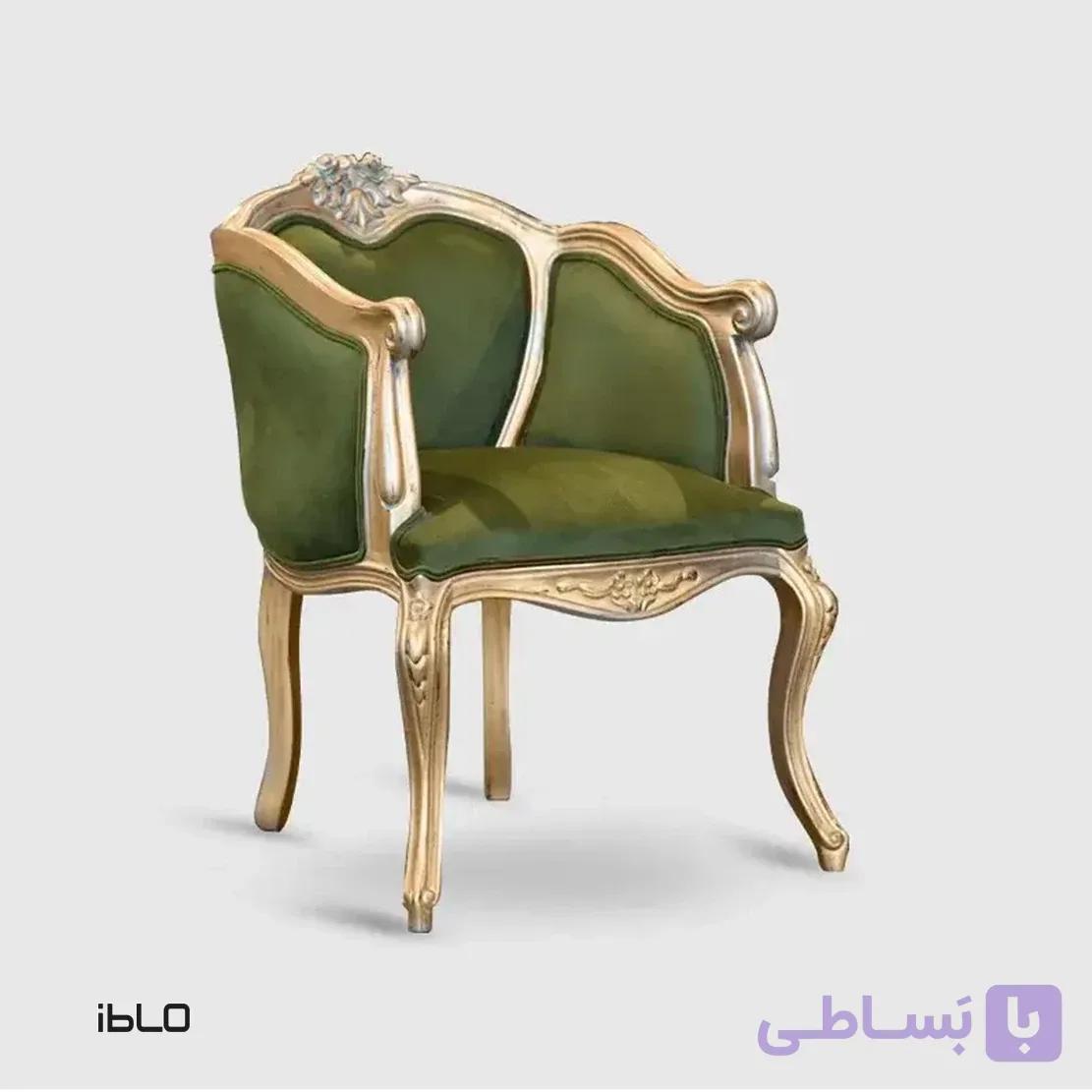 مبل یک‌نفره کلاسیک لوکاس(سبززیتونی) — تصویر 1