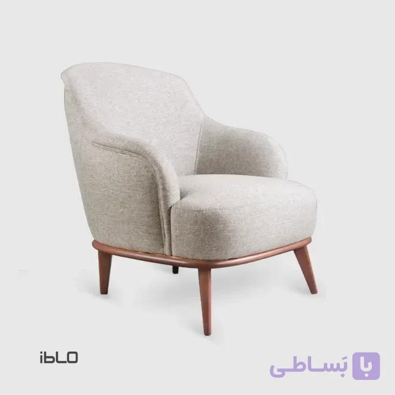 مبل راحتی یک نفره اورلاندو (شیری روشن) — تصویر 1